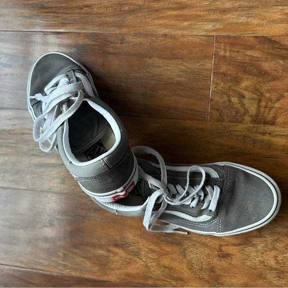 Vans Gray Old Skool Sneakers with White Accents - Picture 3 of 4